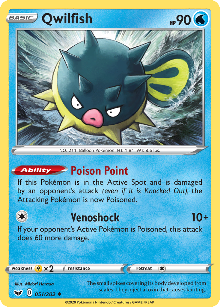 Qwilfish (051/202) [Sword & Shield: Base Set] | Card Citadel