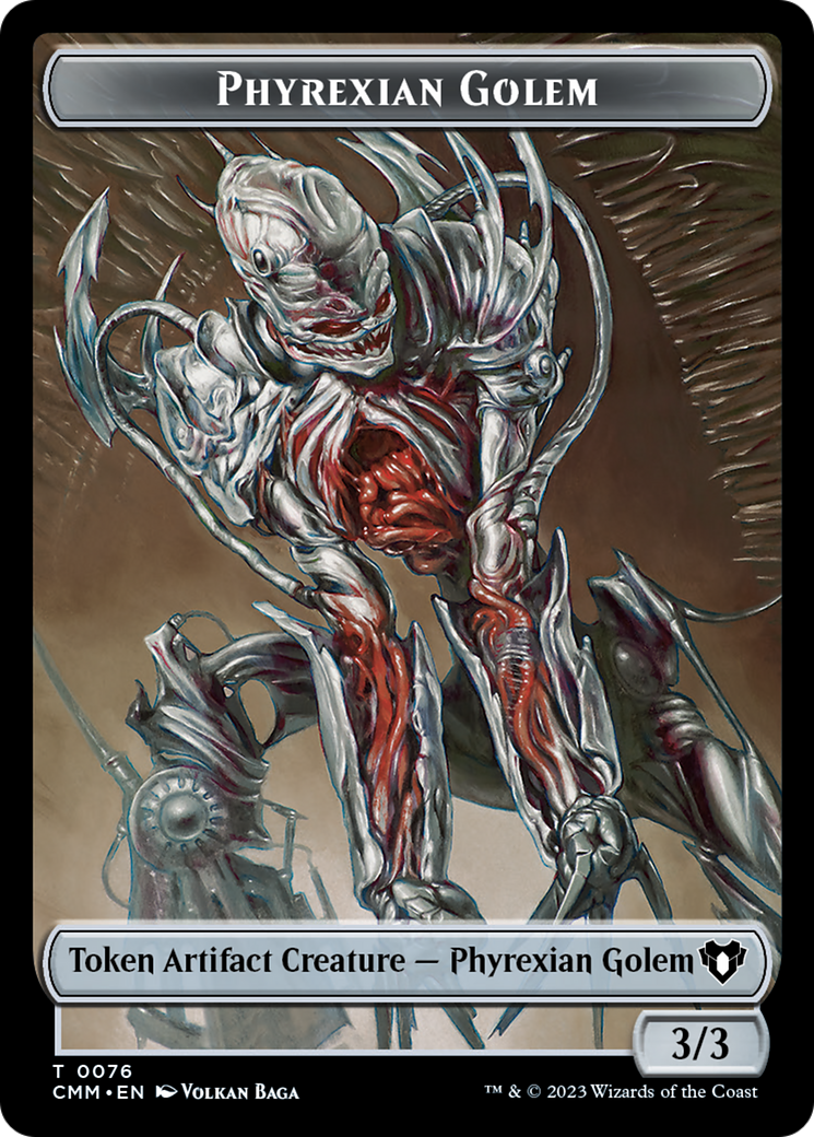 Phyrexian Golem // Ox Double-Sided Token [Commander Masters Tokens] | Card Citadel