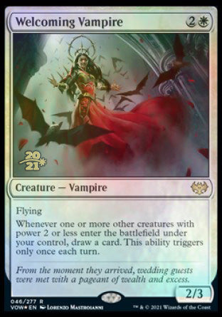 Welcoming Vampire [Innistrad: Crimson Vow Prerelease Promos] | Card Citadel