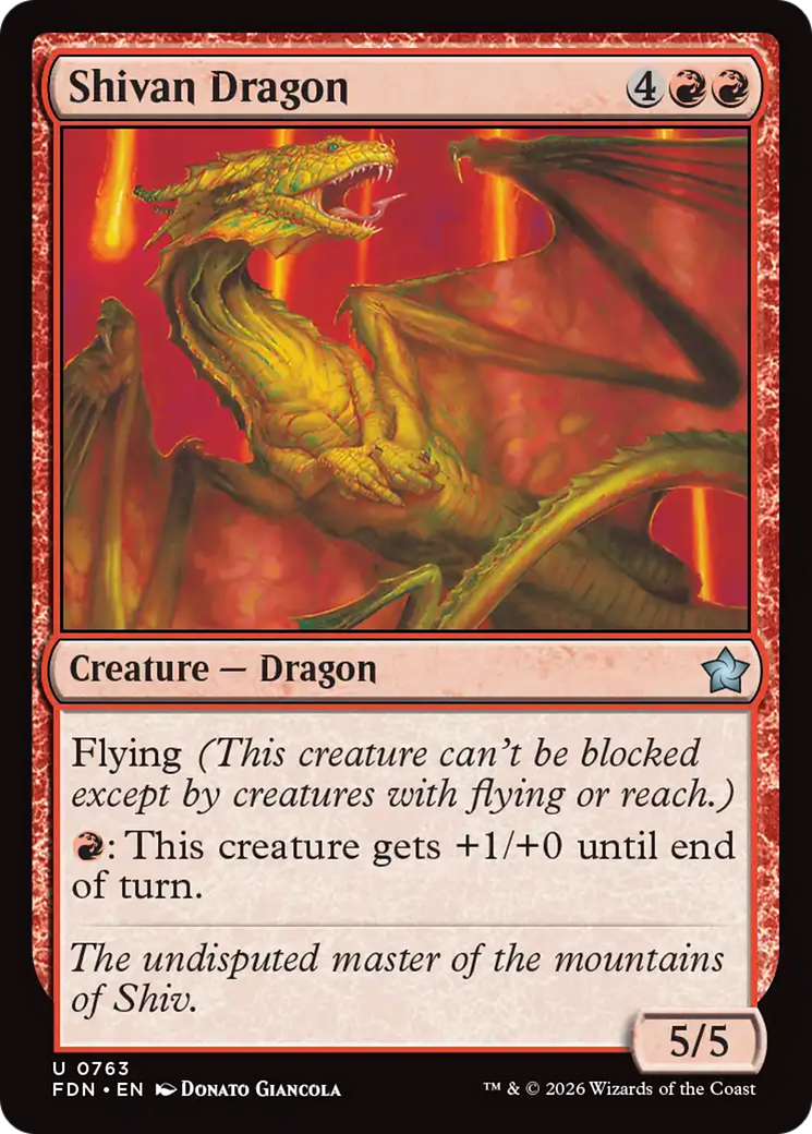 Shivan Dragon (0763) [Foundations] | Card Citadel