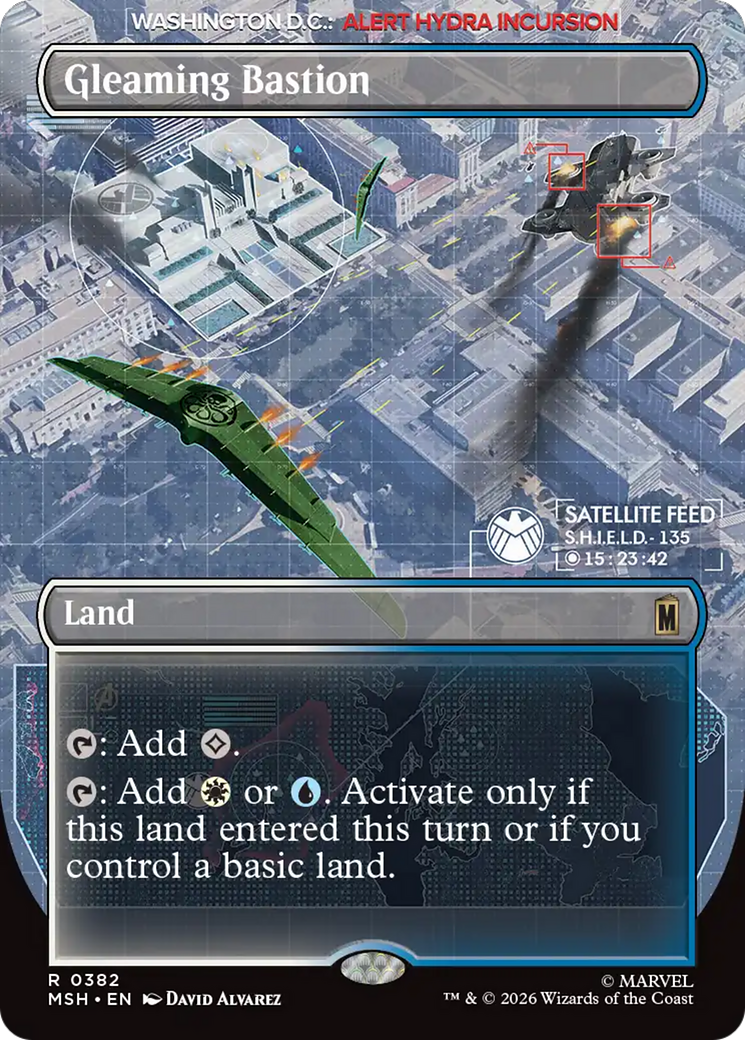 Gleaming Bastion (Borderless) [Marvel Super Heroes] | Card Citadel