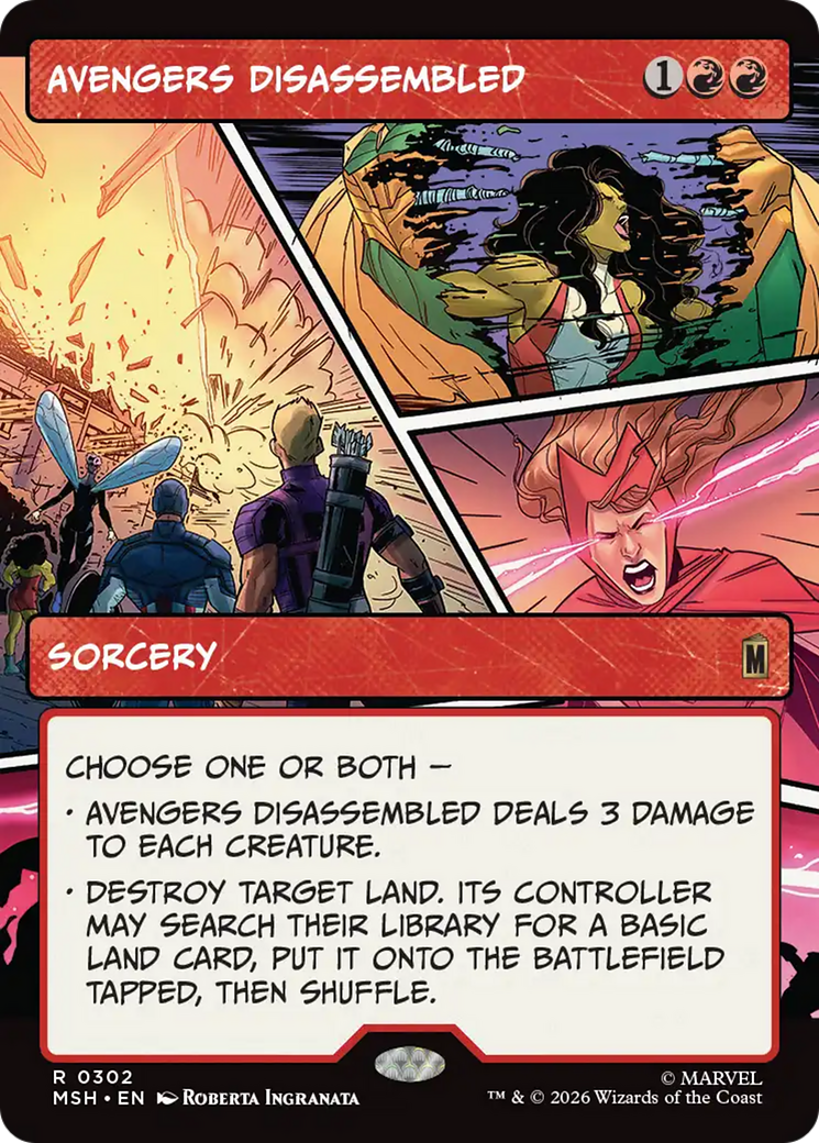 Avengers Disassembled (Borderless) [Marvel Super Heroes] | Card Citadel