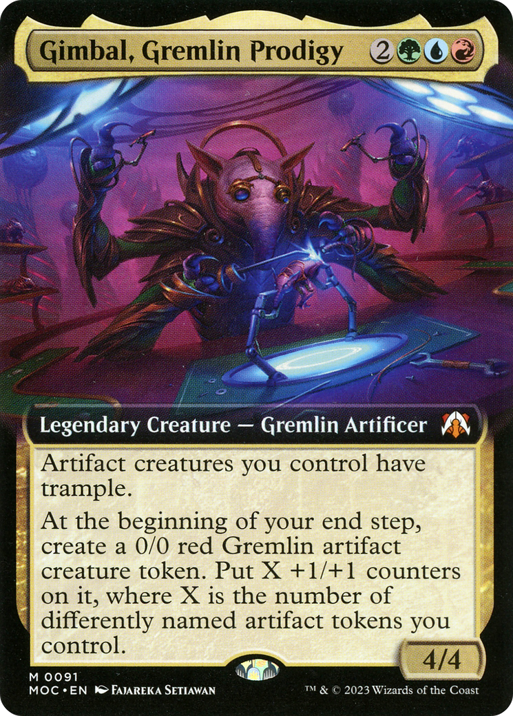 Gimbal, Gremlin Prodigy (Extended Art) [March of the Machine Commander] | Card Citadel