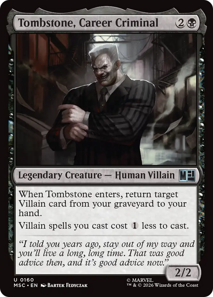 Tombstone, Career Criminal (0160) [Marvel Super Heroes Commander] | Card Citadel