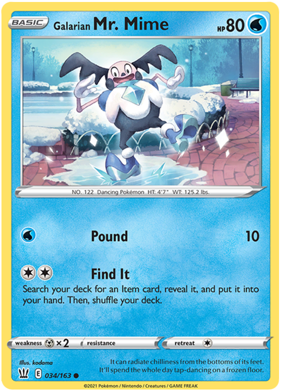 Galarian Mr. Mime (034/163) [Sword & Shield: Battle Styles] | Card Citadel