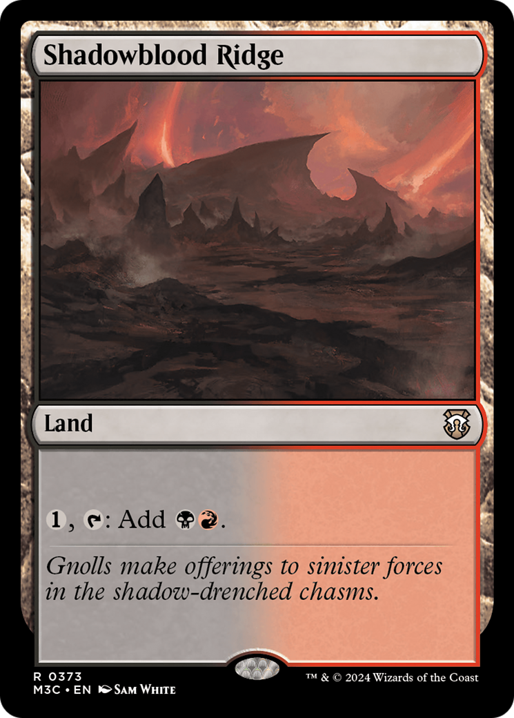 Shadowblood Ridge (Ripple Foil) [Modern Horizons 3 Commander] | Card Citadel