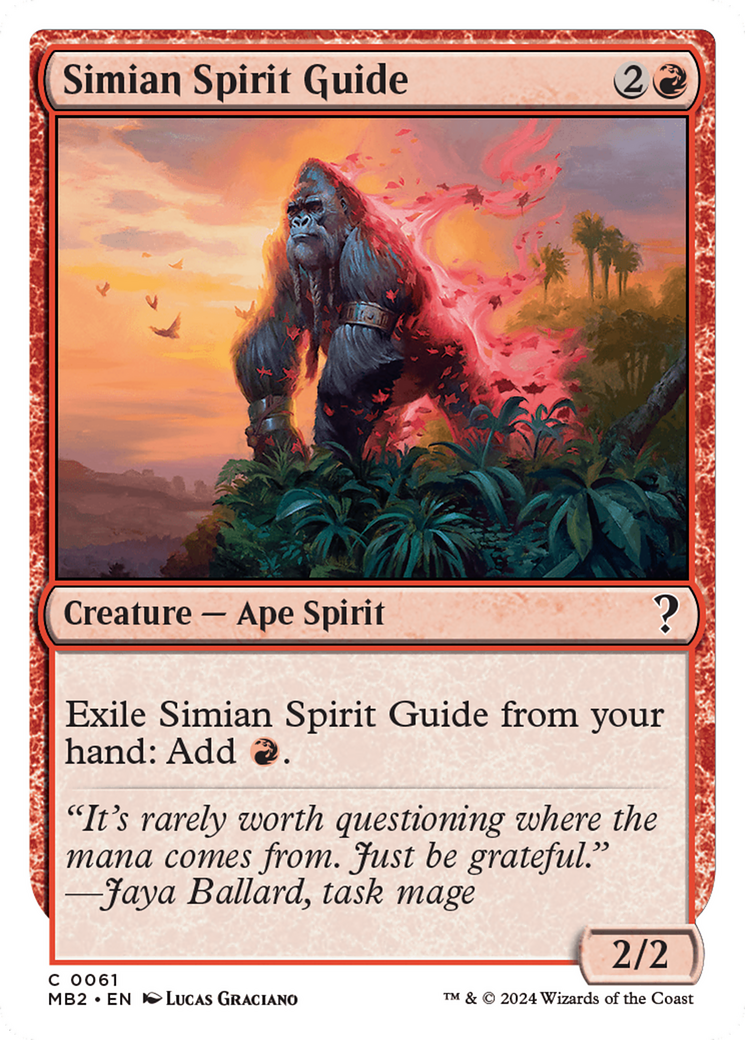 Simian Spirit Guide (White Border) [Mystery Booster 2] | Card Citadel