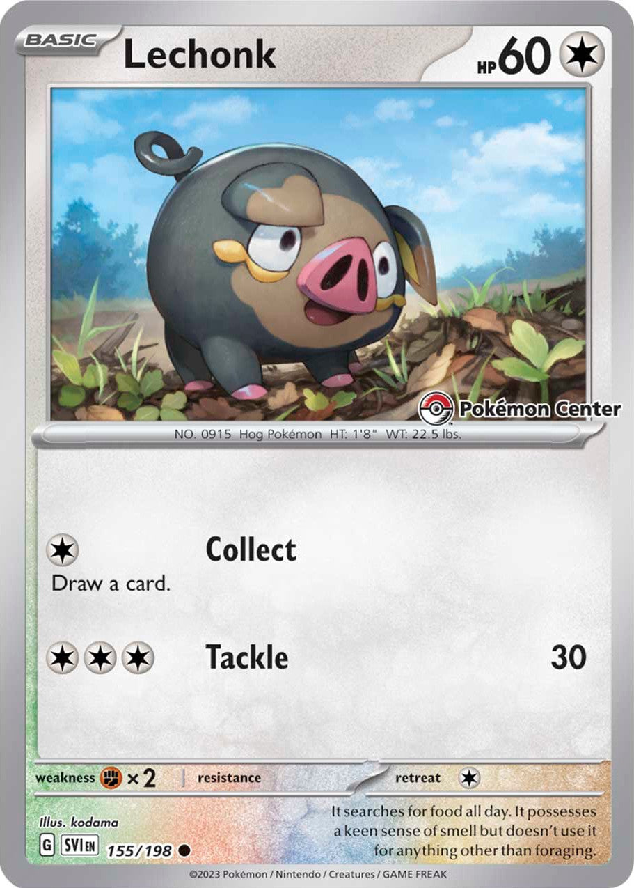 Lechonk (155/198) (Pokemon Center Exclusive) [Scarlet & Violet: Base Set] | Card Citadel