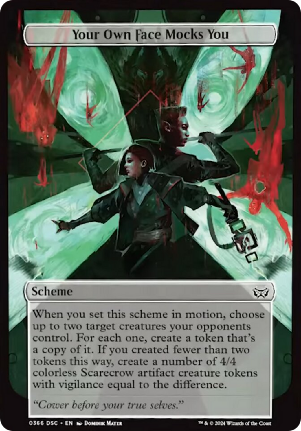 Your Own Face Mocks You (Full Art) [Duskmourn: Archenemy] | Card Citadel