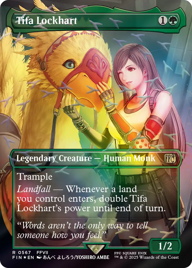 Tifa Lockhart (Borderless) (Chocobo Track Foil) [FINAL FANTASY] | Card Citadel