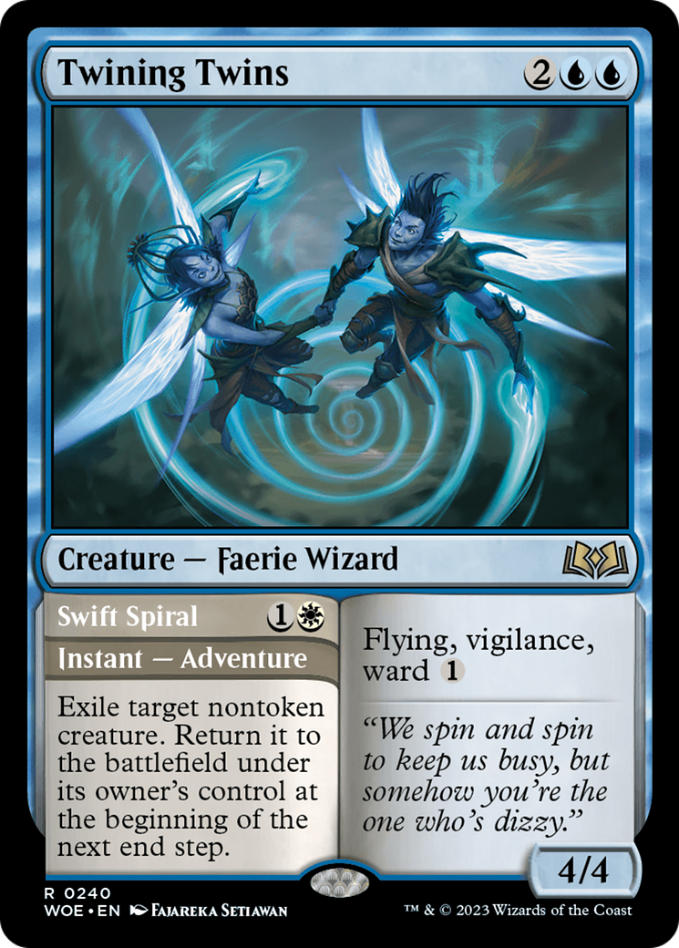 Twining Twins // Swift Spiral [Wilds of Eldraine] | Card Citadel