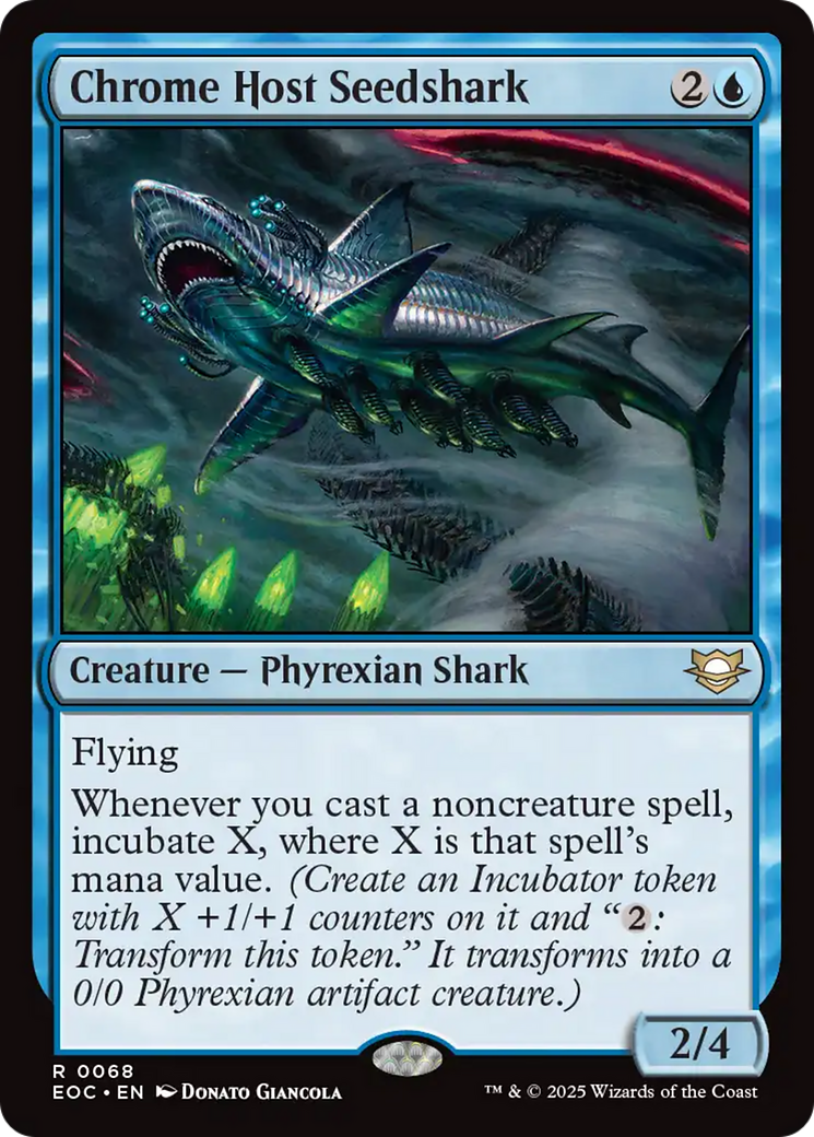 Chrome Host Seedshark [Edge of Eternities Commander] | Card Citadel