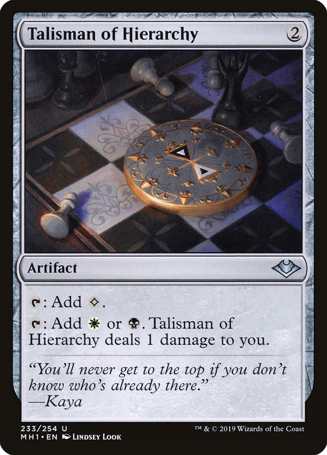 Talisman of Hierarchy [Modern Horizons] | Card Citadel