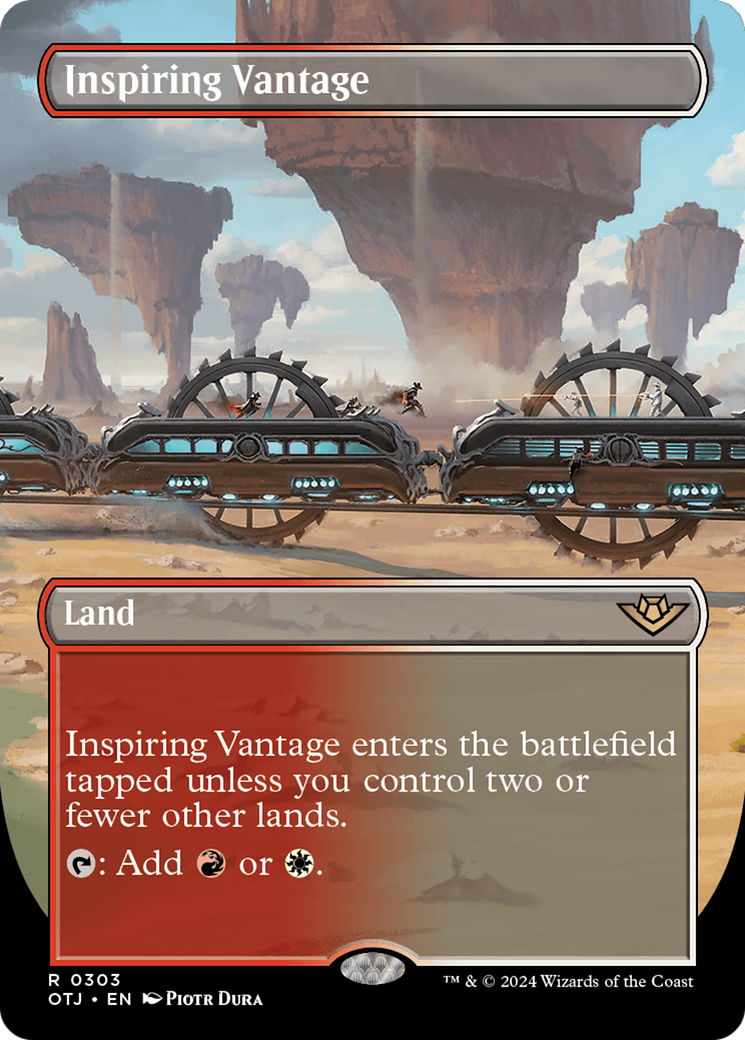Inspiring Vantage (Borderless) [Outlaws of Thunder Junction] | Card Citadel