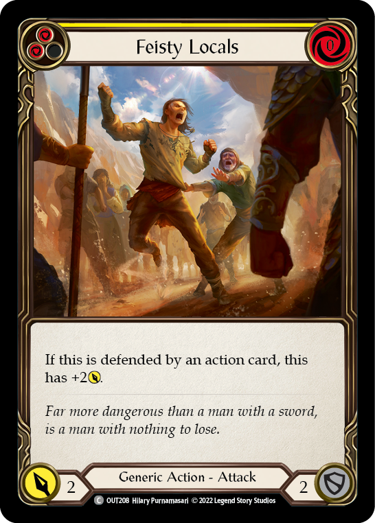 Feisty Locals (Yellow) [OUT208] (Outsiders)  Rainbow Foil | Card Citadel