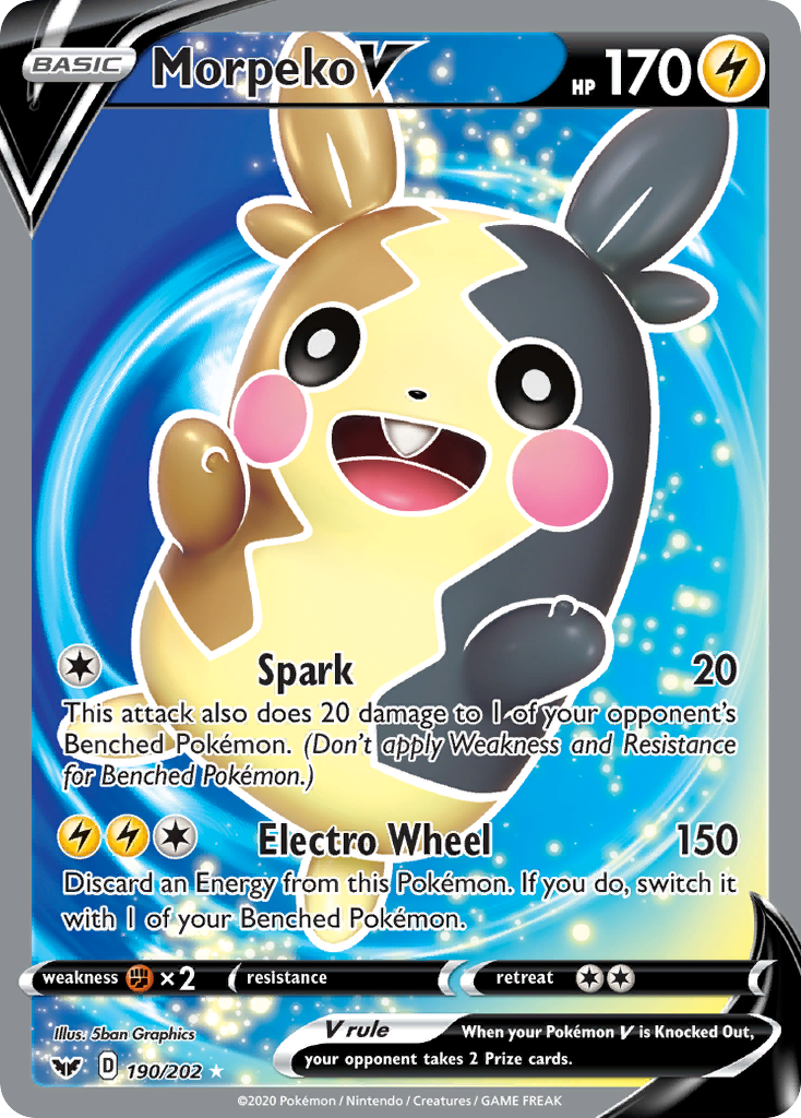 Morpeko V (190/202) [Sword & Shield: Base Set] | Card Citadel