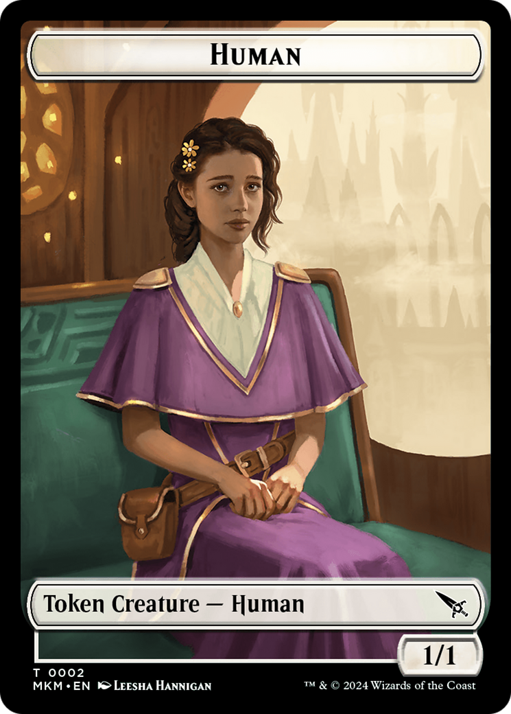 Detective // Human Double-Sided Token [Murders at Karlov Manor Tokens] | Card Citadel