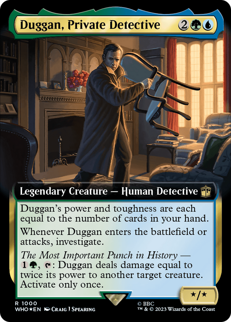 Duggan, Private Detective (Extended Art) (Surge Foil) [Doctor Who] | Card Citadel