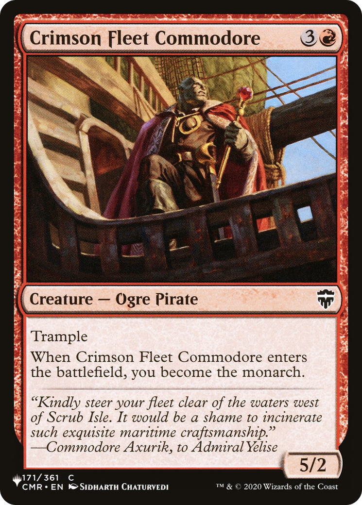 Crimson Fleet Commodore [The List Reprints] | Card Citadel