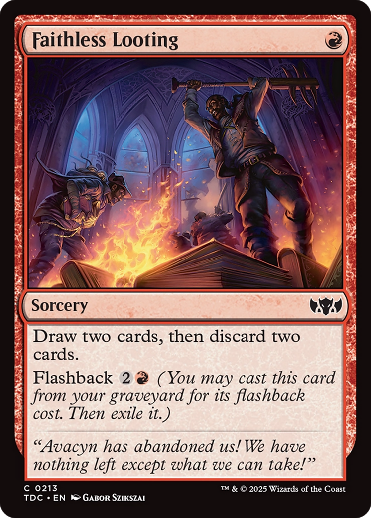 Faithless Looting [Tarkir: Dragonstorm Commander] | Card Citadel