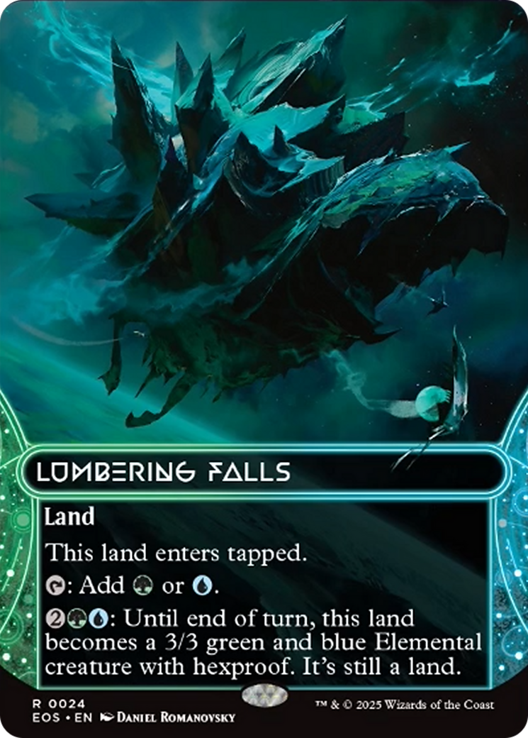 Lumbering Falls (0024) (Borderless) [Edge of Eternities: Stellar Sights] | Card Citadel