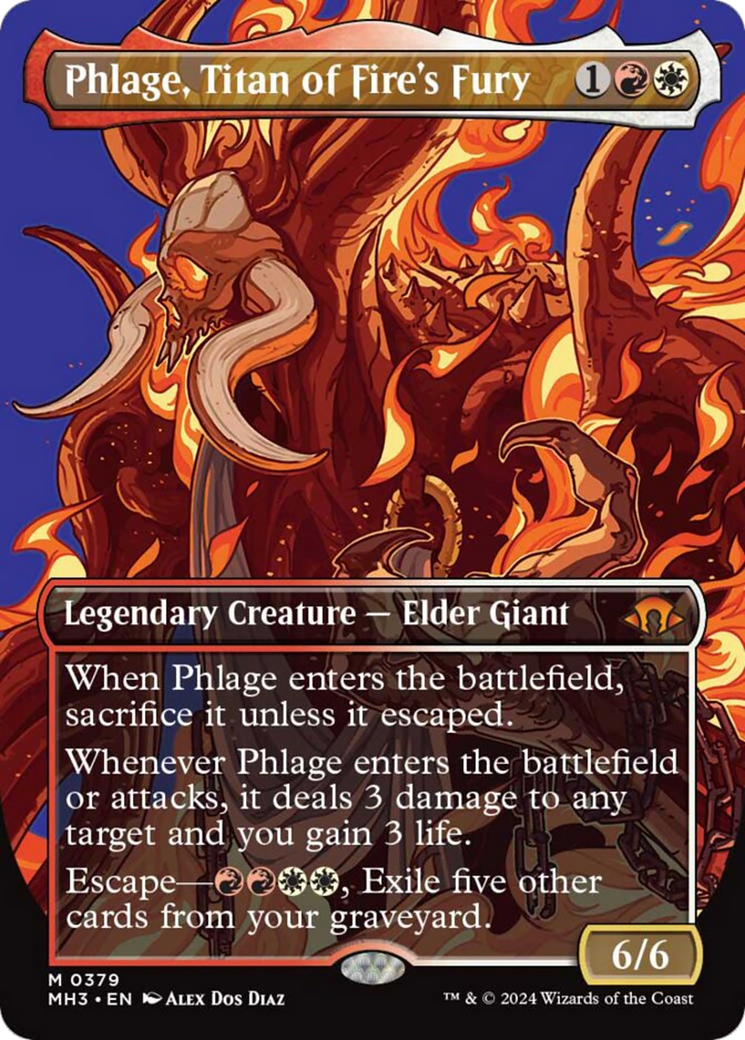 Phlage, Titan of Fire's Fury (Borderless) [Modern Horizons 3] | Card Citadel