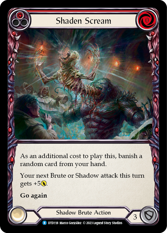 Shaden Scream (Red) [DTD118] (Dusk Till Dawn)  Rainbow Foil | Card Citadel