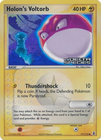 Holon's Voltorb (71/113) (Stamped) [EX: Delta Species] | Card Citadel