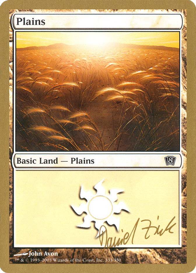 Plains (dz333) (Daniel Zink) [World Championship Decks 2003] | Card Citadel
