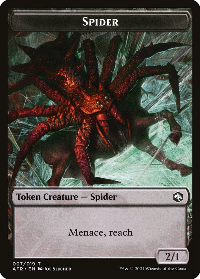 Spider // Icingdeath, Frost Tongue Double-Sided Token [Dungeons & Dragons: Adventures in the Forgotten Realms Tokens] | Card Citadel