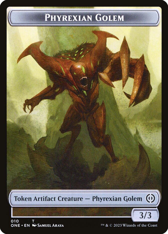 Phyrexian Goblin // Phyrexian Golem Double-Sided Token [Phyrexia: All Will Be One Tokens] | Card Citadel