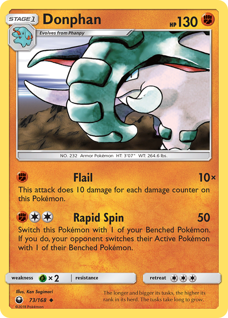 Donphan (73/168) [Sun & Moon: Celestial Storm] | Card Citadel