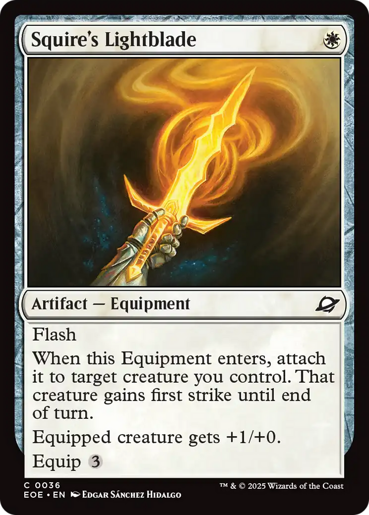 Squire's Lightblade [Edge of Eternities] | Card Citadel