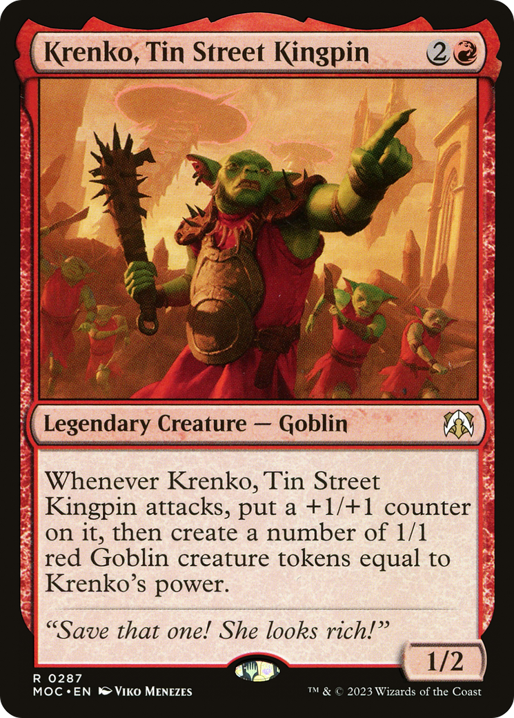 Krenko, Tin Street Kingpin [March of the Machine Commander] | Card Citadel