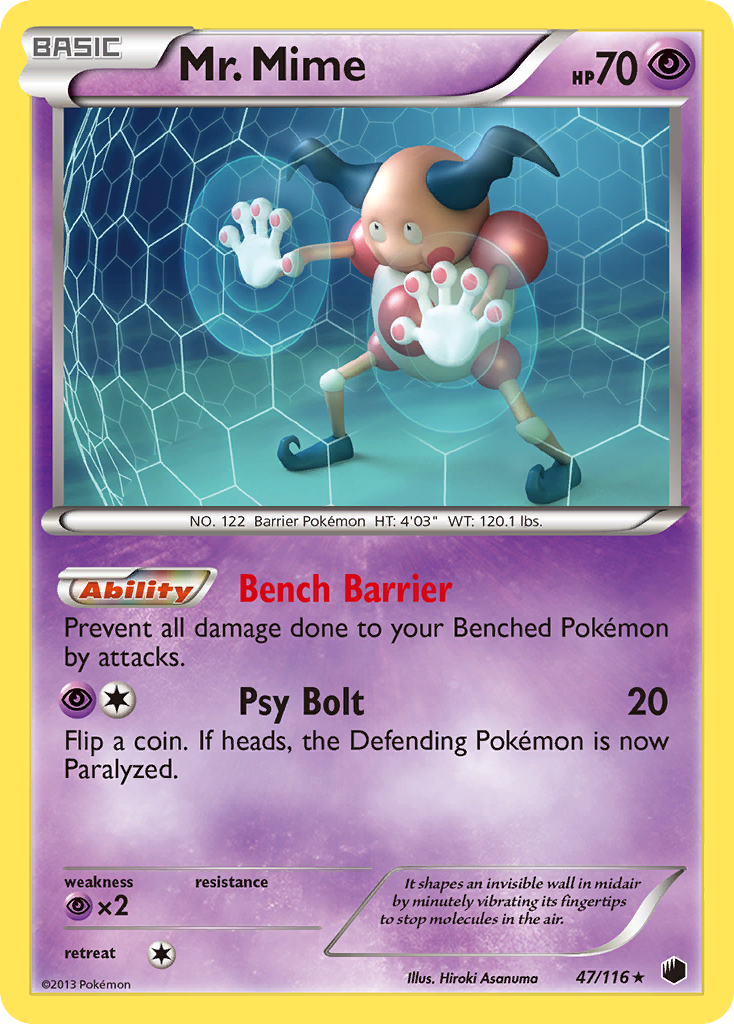 Mr. Mime (47/116) [Black & White: Plasma Freeze] | Card Citadel