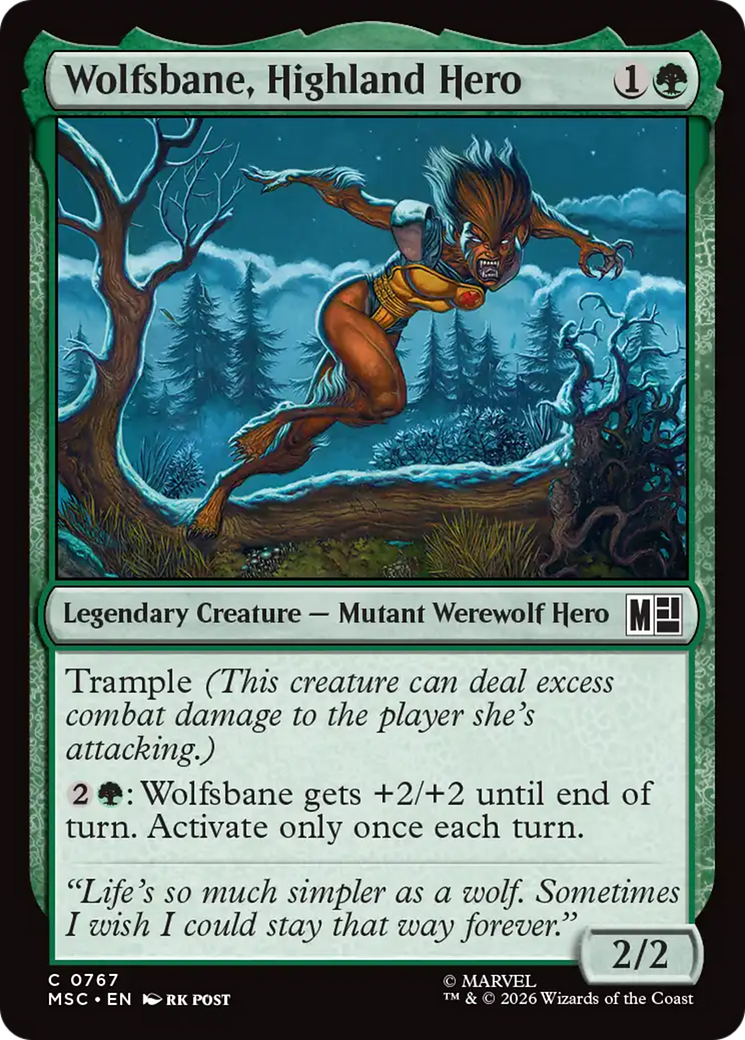 Wolfsbane, Highland Hero [Marvel Super Heroes Commander] | Card Citadel
