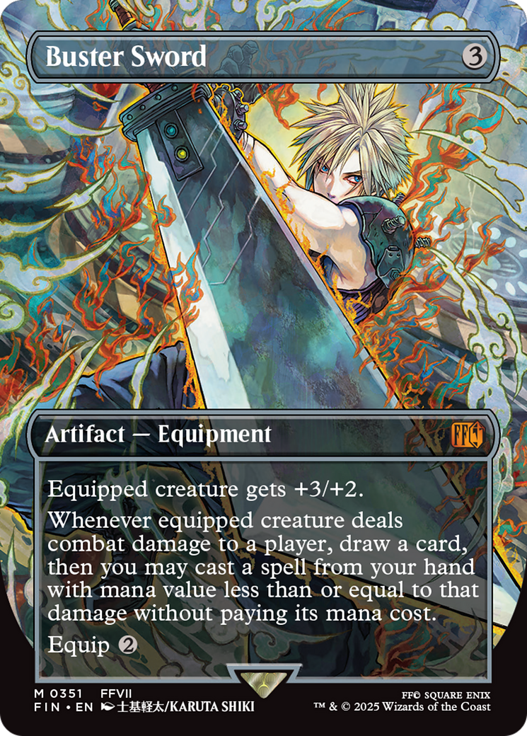 Buster Sword (Borderless) [FINAL FANTASY] | Card Citadel