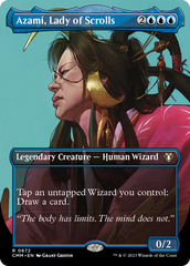 Azami, Lady of Scrolls (Borderless Profile) [Commander Masters] | Card Citadel