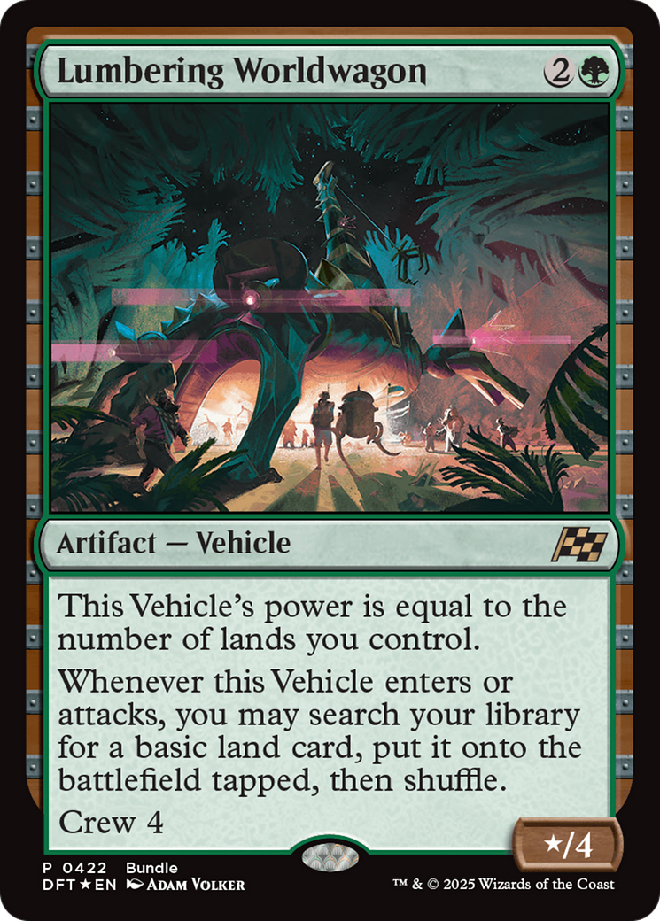 Lumbering Worldwagon (Bundle) [Aetherdrift Promos] | Card Citadel