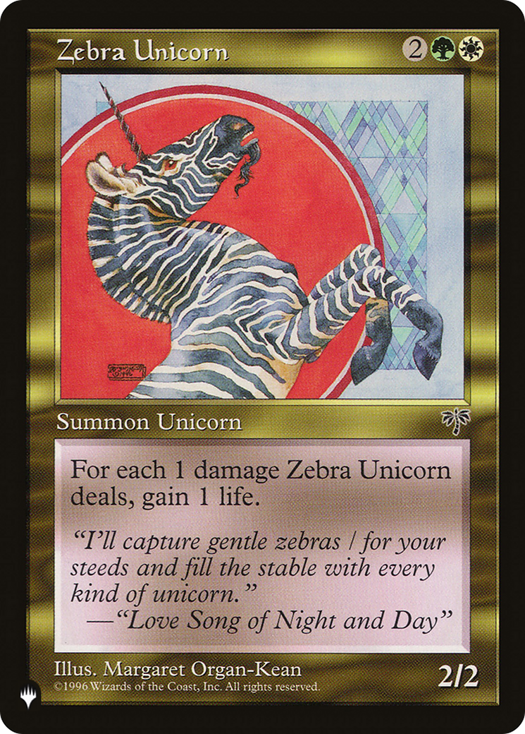 Zebra Unicorn [The List] | Card Citadel