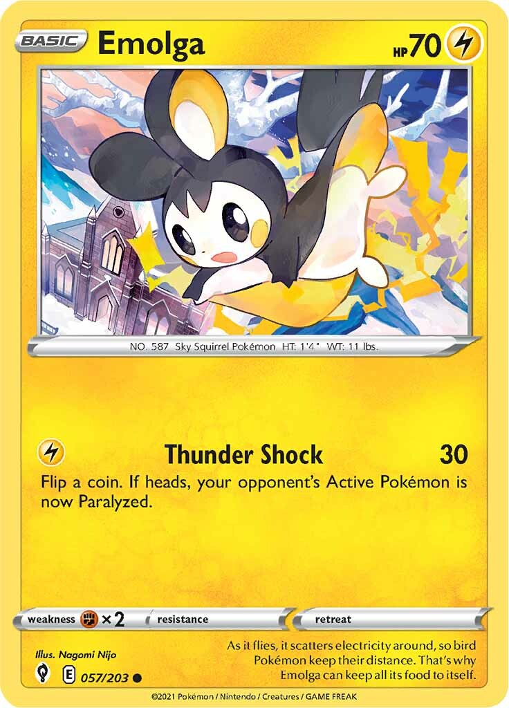 Emolga (057/203) [Sword & Shield: Evolving Skies] | Card Citadel