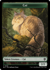 Elemental // Cat Double-Sided Token [Bloomburrow Commander Tokens] | Card Citadel