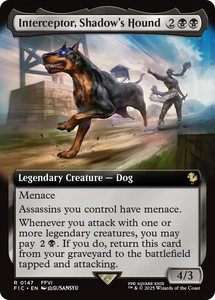 Interceptor, Shadow's Hound (Extended Art) [FINAL FANTASY Commander] | Card Citadel