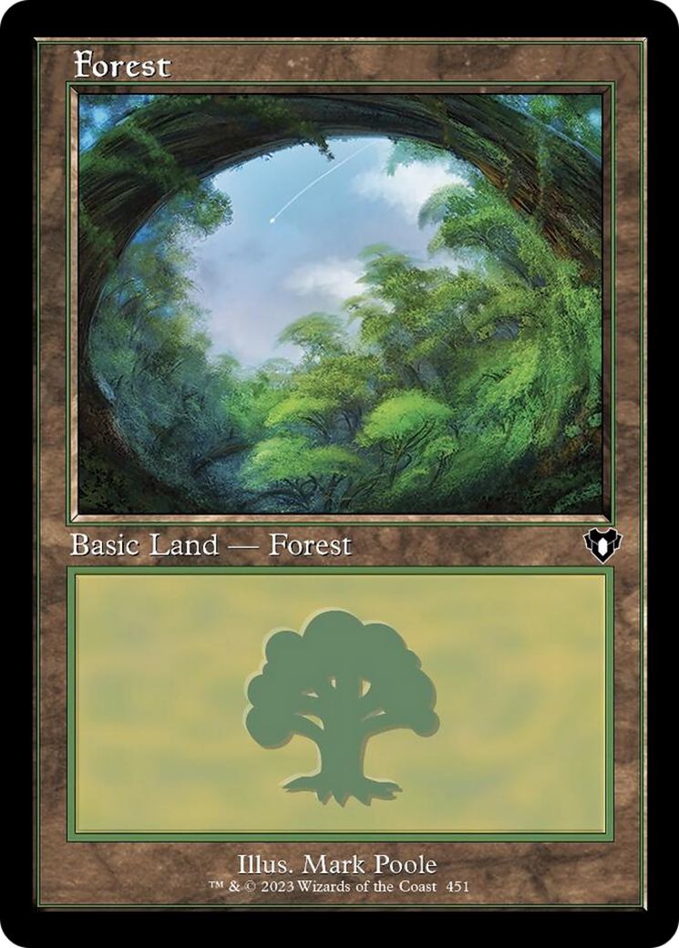 Forest (451) (Retro) [Commander Masters] | Card Citadel