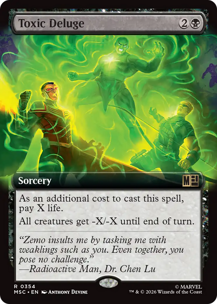 Toxic Deluge (Borderless) [Marvel Super Heroes Commander] | Card Citadel