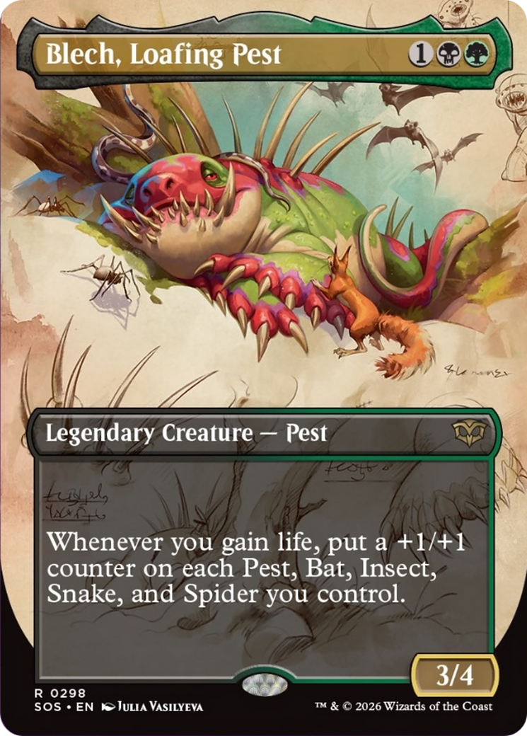 Blech, Loafing Pest (Borderless) [Secrets of Strixhaven] | Card Citadel