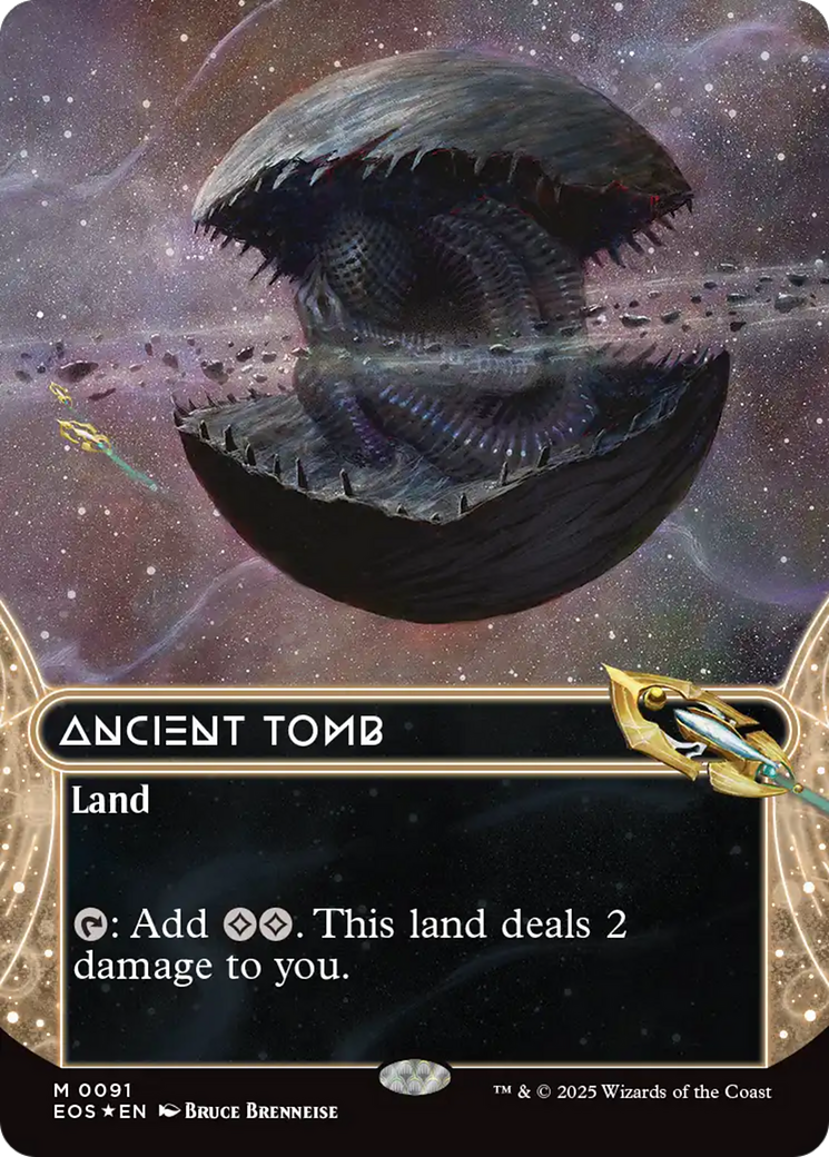 Ancient Tomb (0091) (Borderless) (Galaxy Foil) [Edge of Eternities] | Card Citadel