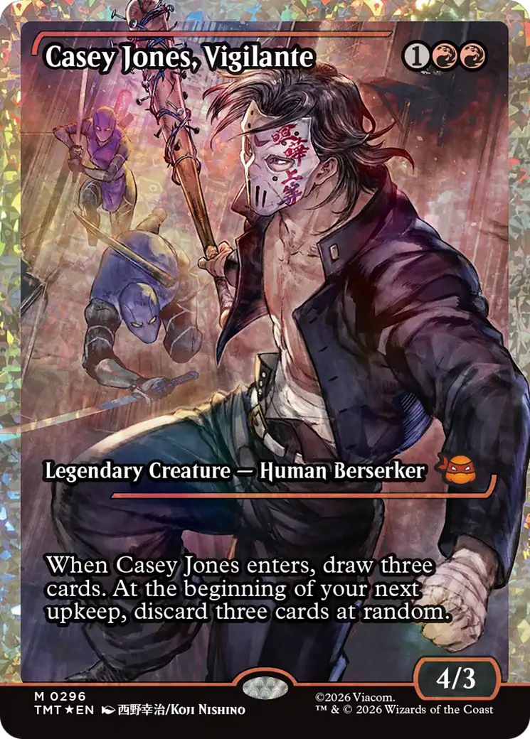 Casey Jones, Vigilante (0296) (Showcase) (Fracture Foil) [Teenage Mutant Ninja Turtles] | Card Citadel