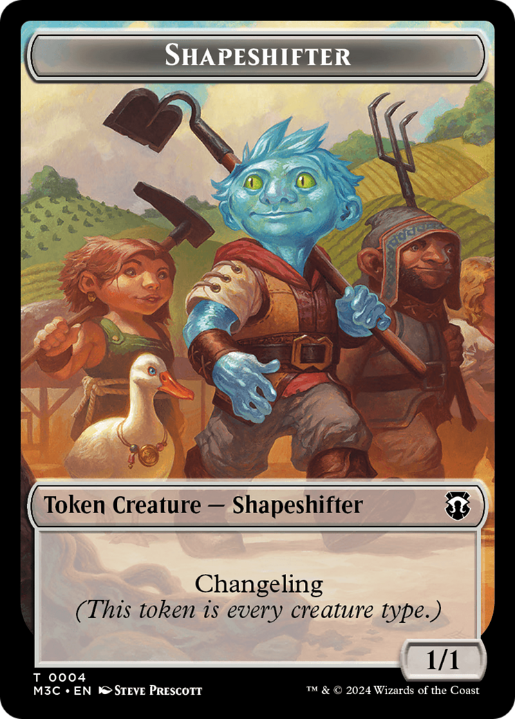 Shapeshifter (0004) // Copy Double-Sided Token [Modern Horizons 3 Commander Tokens] | Card Citadel