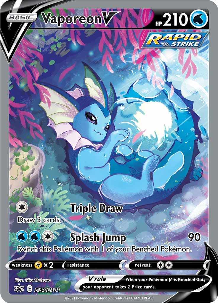 Vaporeon V (SWSH181) [Sword & Shield: Black Star Promos] | Card Citadel